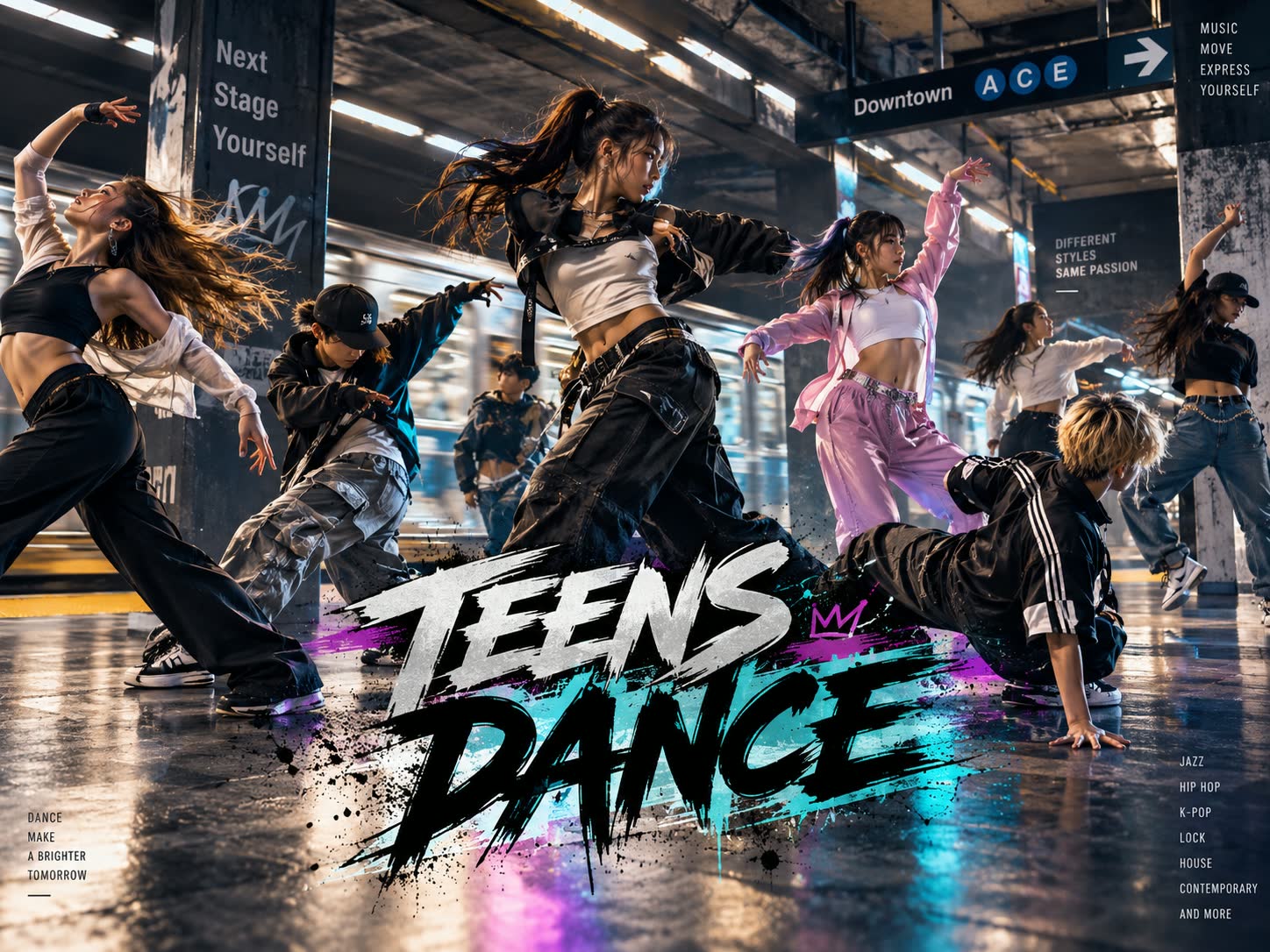 TEENS DANCE ─ 中高生クラスのキービジュアル